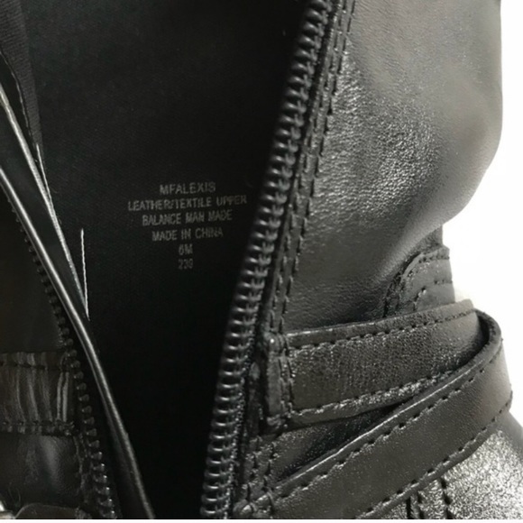 MARC FISHER Black leather chain spur riding boots - Picture 8 of 8